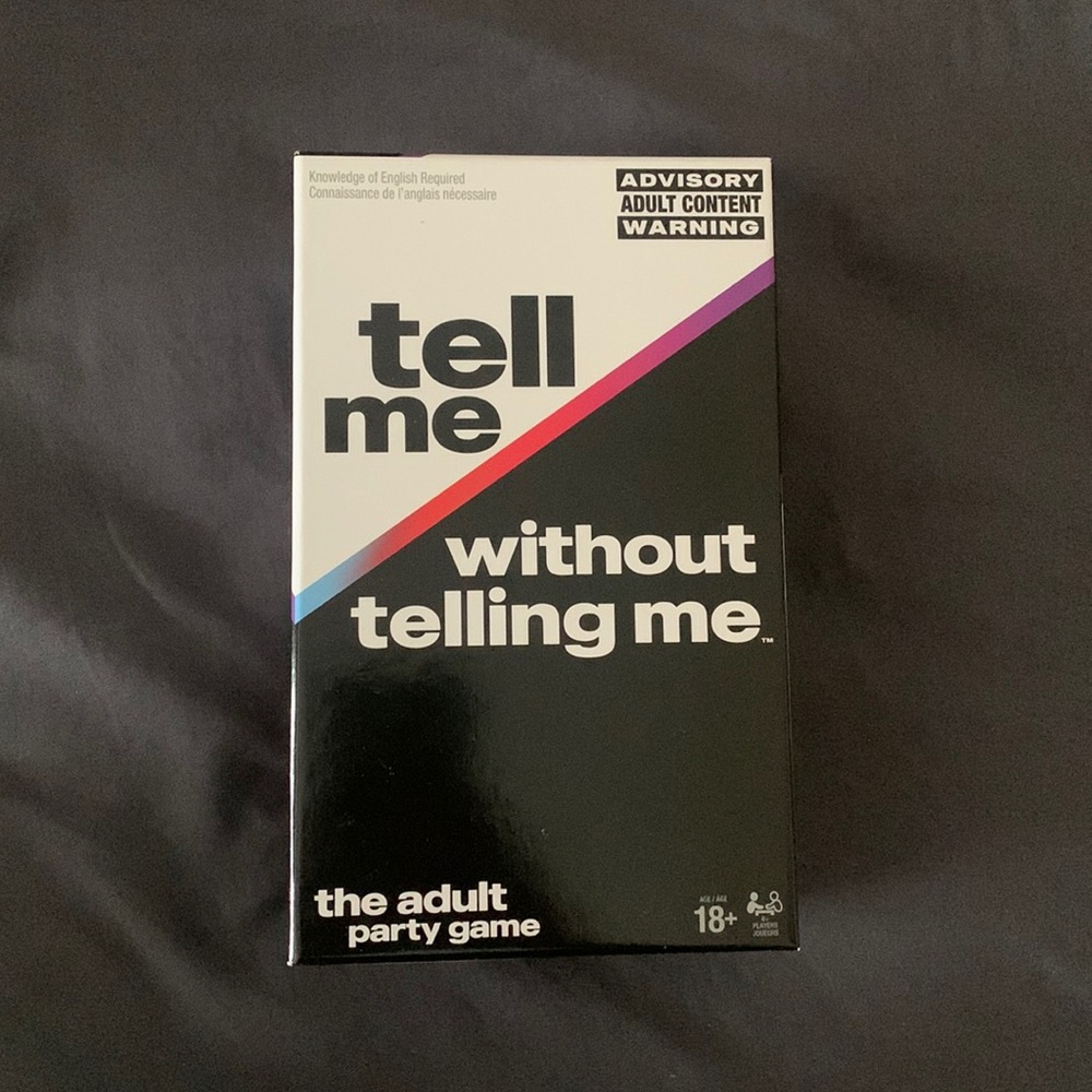 Card game "Tell me without telling me" The adult party game
